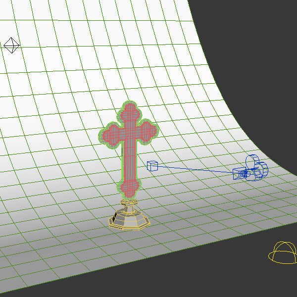 Cross golden 3D model_5