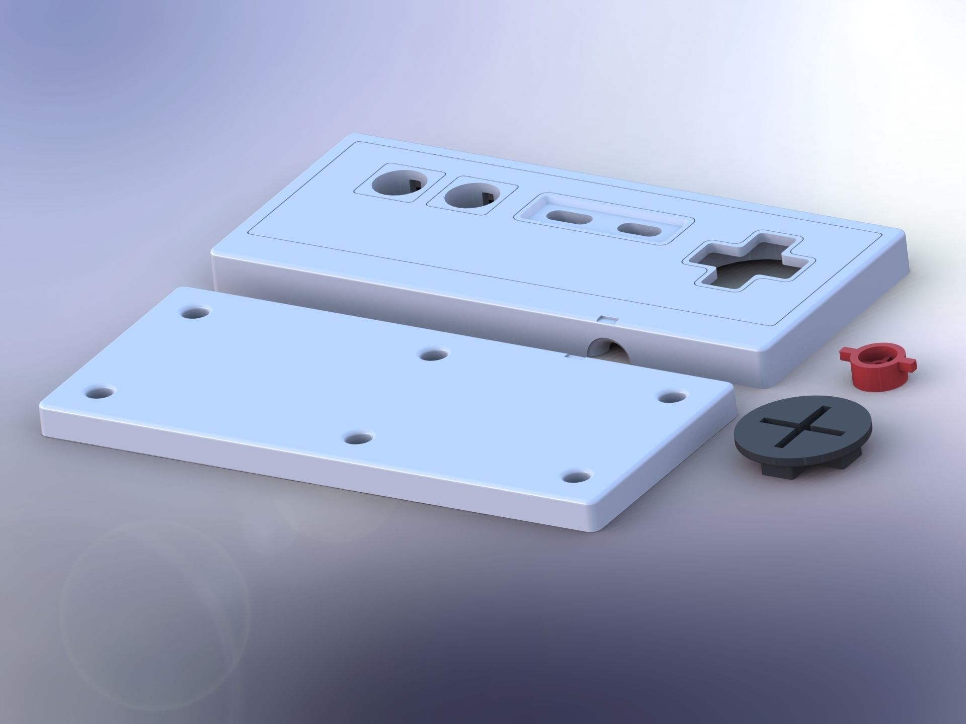 Printable Nintendo NES controller Free 3D print model_3