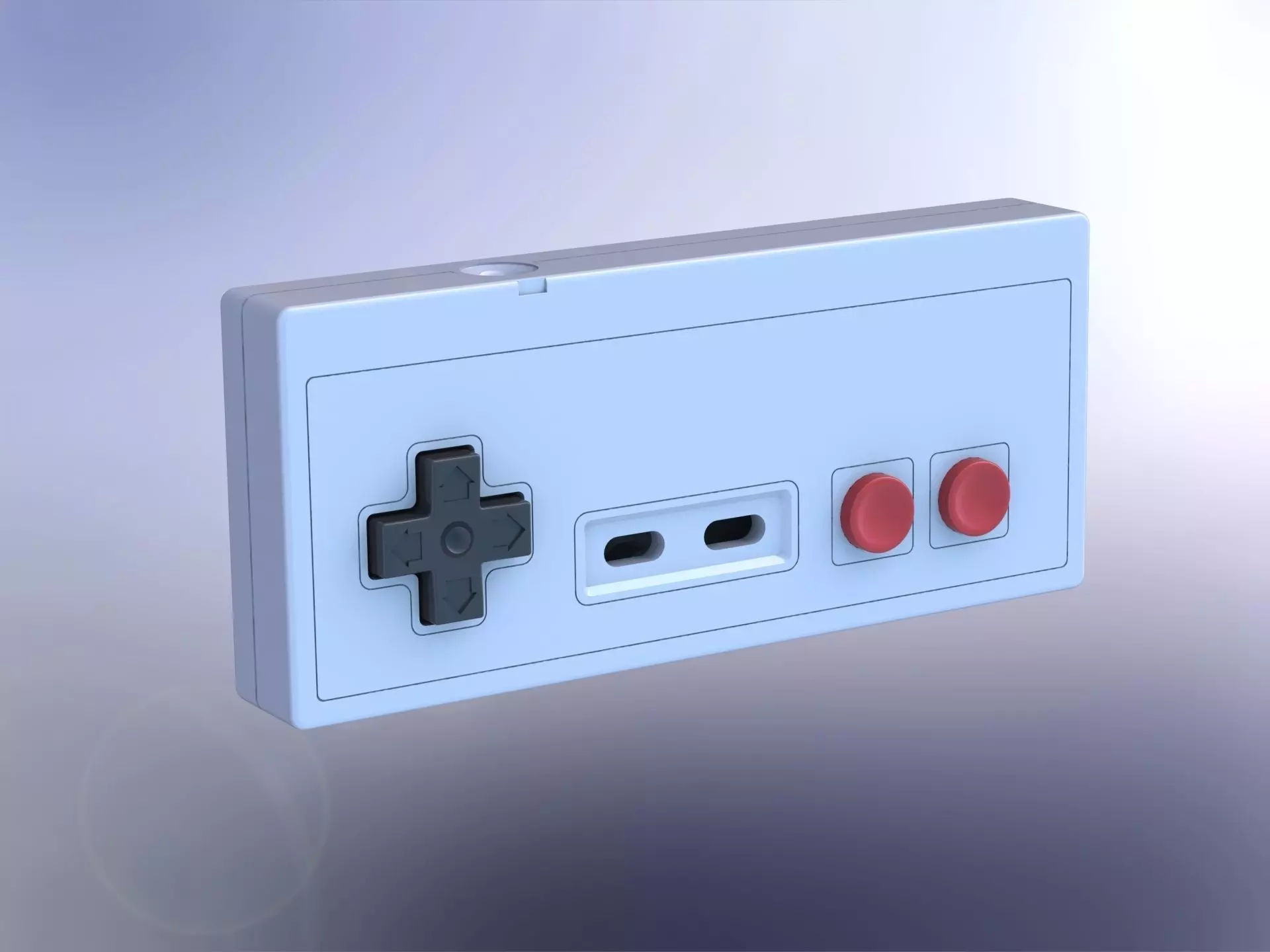 Printable Nintendo NES controller Free 3D print model_0