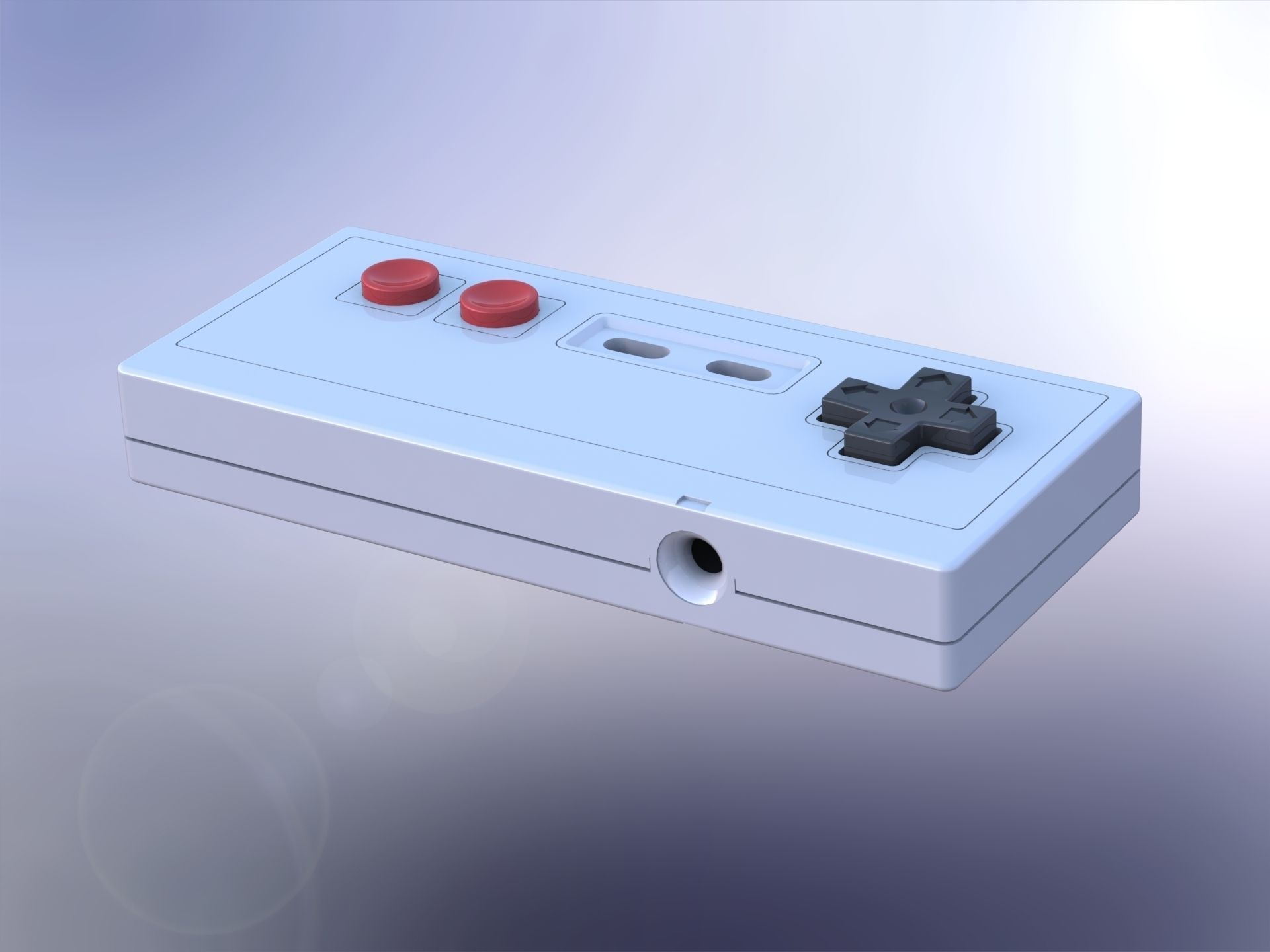 Printable Nintendo NES controller Free 3D print model_1
