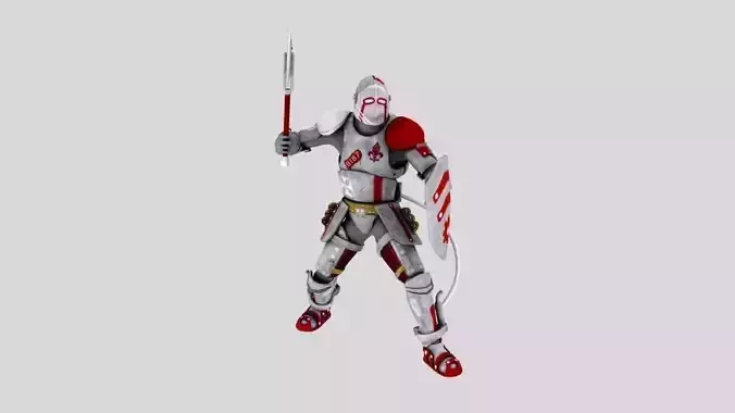 Steam-punk Knight Free low-poly 3D model