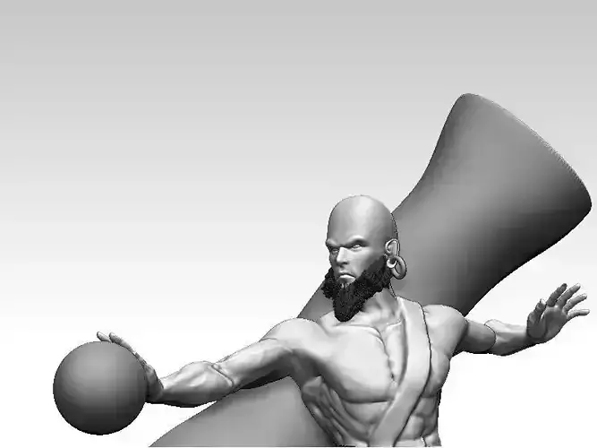 League of legend Ryze bust 3D model