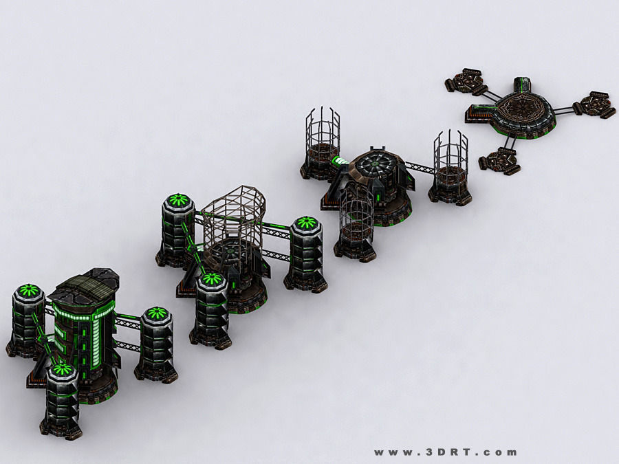 3DRT - Sci-Fi Constructions Mixed Pack Low-poly 3D model_39