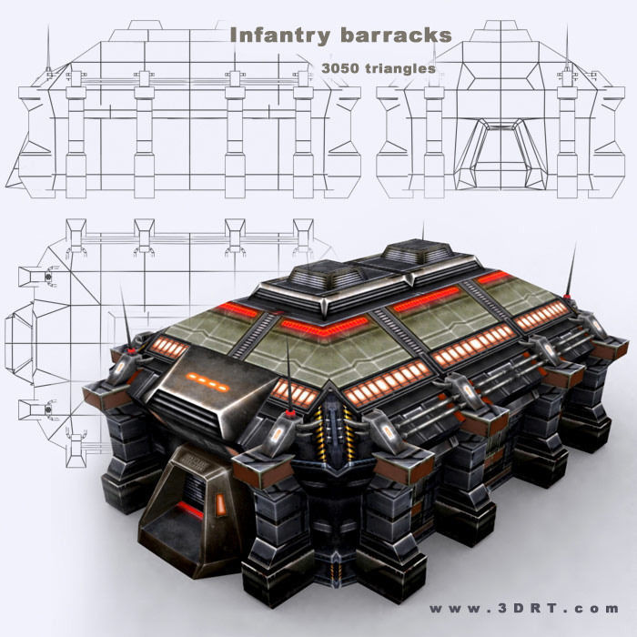 3DRT - Sci-Fi Constructions Mixed Pack Low-poly 3D model_6