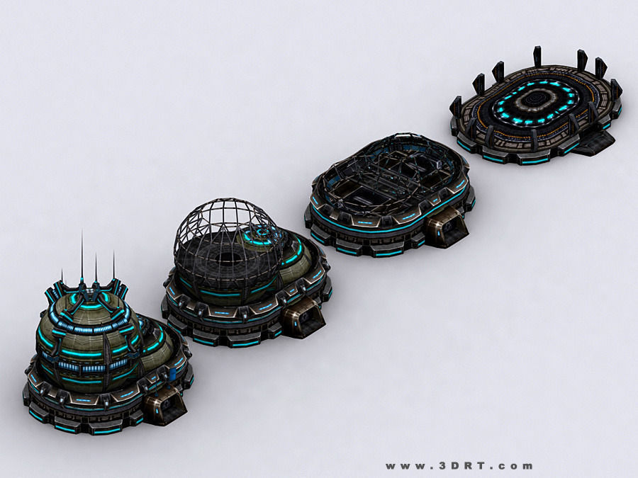 3DRT - Sci-Fi Constructions Mixed Pack Low-poly 3D model_37