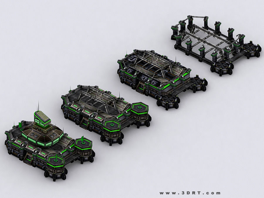 3DRT - Sci-Fi Constructions Mixed Pack Low-poly 3D model_34