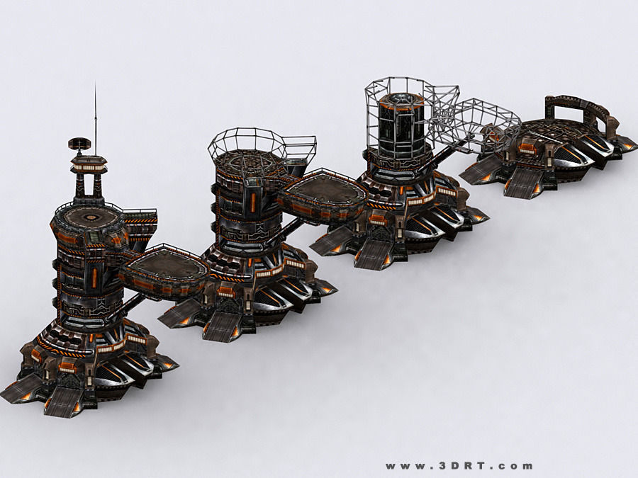 3DRT - Sci-Fi Constructions Mixed Pack Low-poly 3D model_40