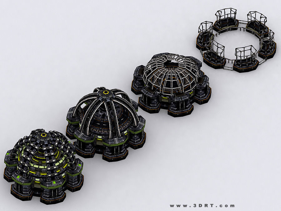3DRT - Sci-Fi Constructions Mixed Pack Low-poly 3D model_35