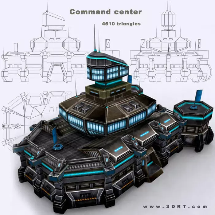 3DRT - Sci-Fi Constructions Mixed Pack Low-poly 3D model_0