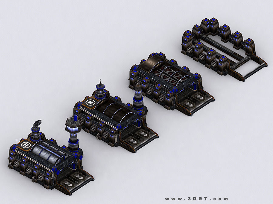 3DRT - Sci-Fi Constructions Mixed Pack Low-poly 3D model_31