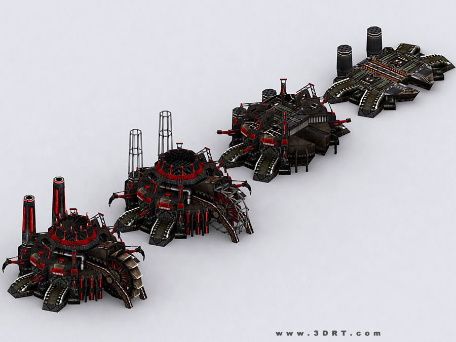 3DRT - Sci-Fi Constructions Mixed Pack Low-poly 3D model_38