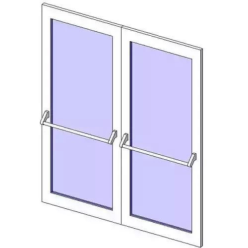 Dbl Glass - w Push Bar