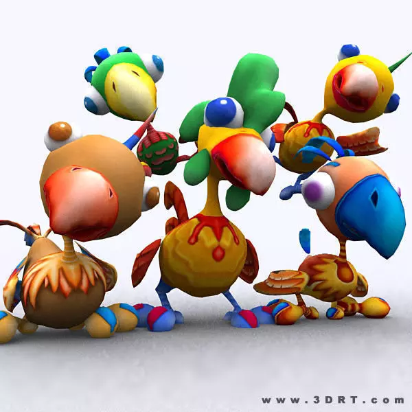 3DRT - Toonpets Birdies  Low-poly 3D model_0