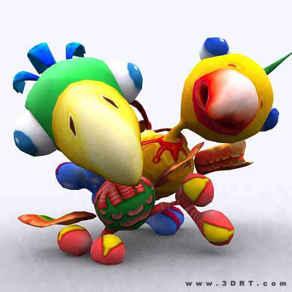3DRT - Toonpets Birdies  Low-poly 3D model_2