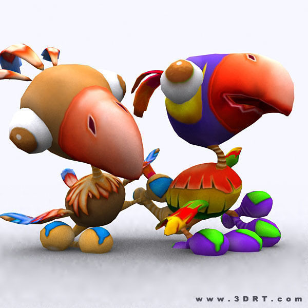 3DRT - Toonpets Birdies  Low-poly 3D model_11