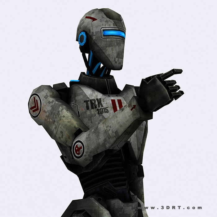 3DRT - iRobots  Low-poly 3D model_9