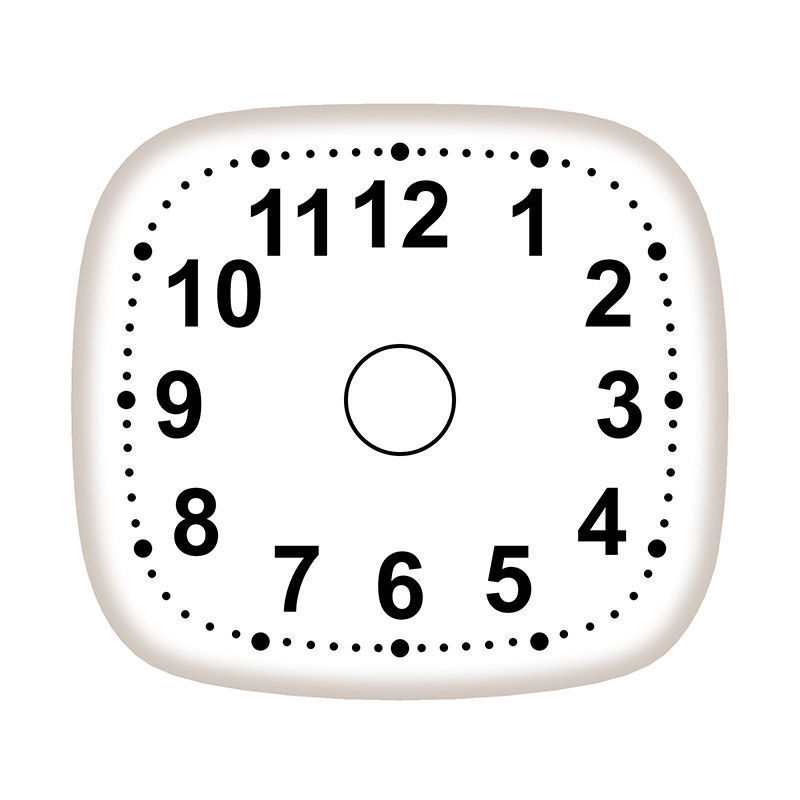 Clock alarm on wooden table 3D model_6