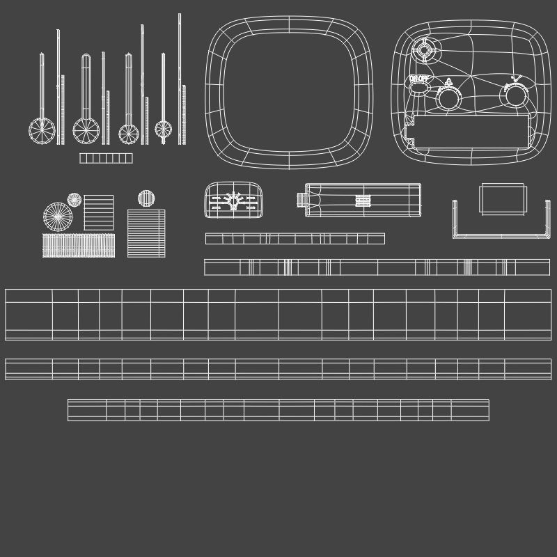 Clock alarm on wooden table 3D model_5