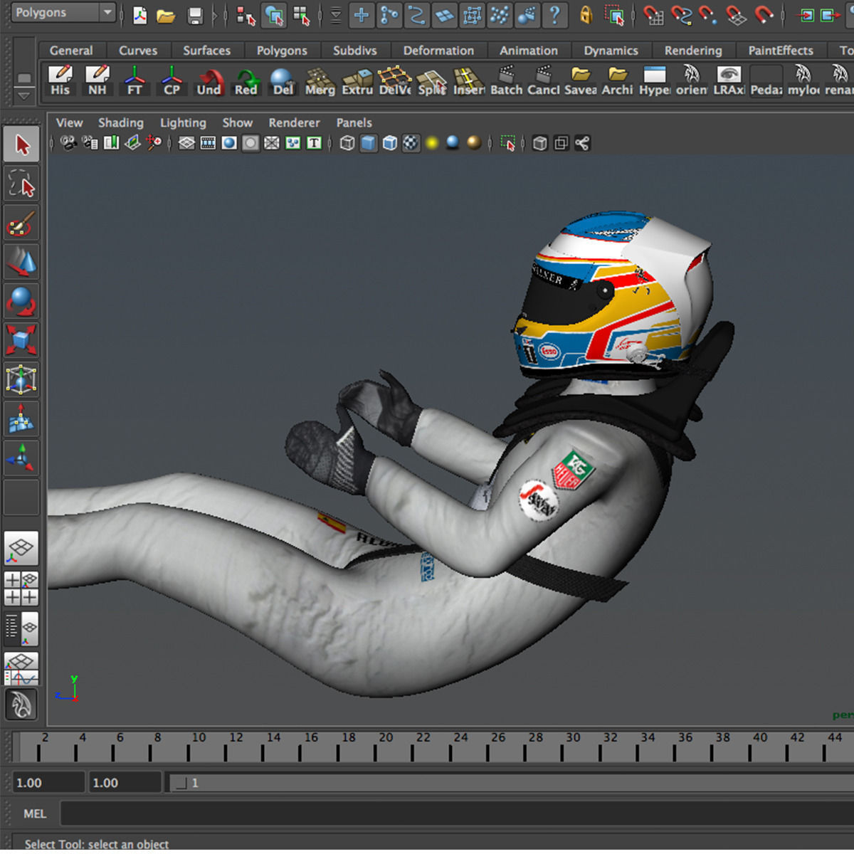 Fernando Alonso 2015 Low-poly 3D model_8