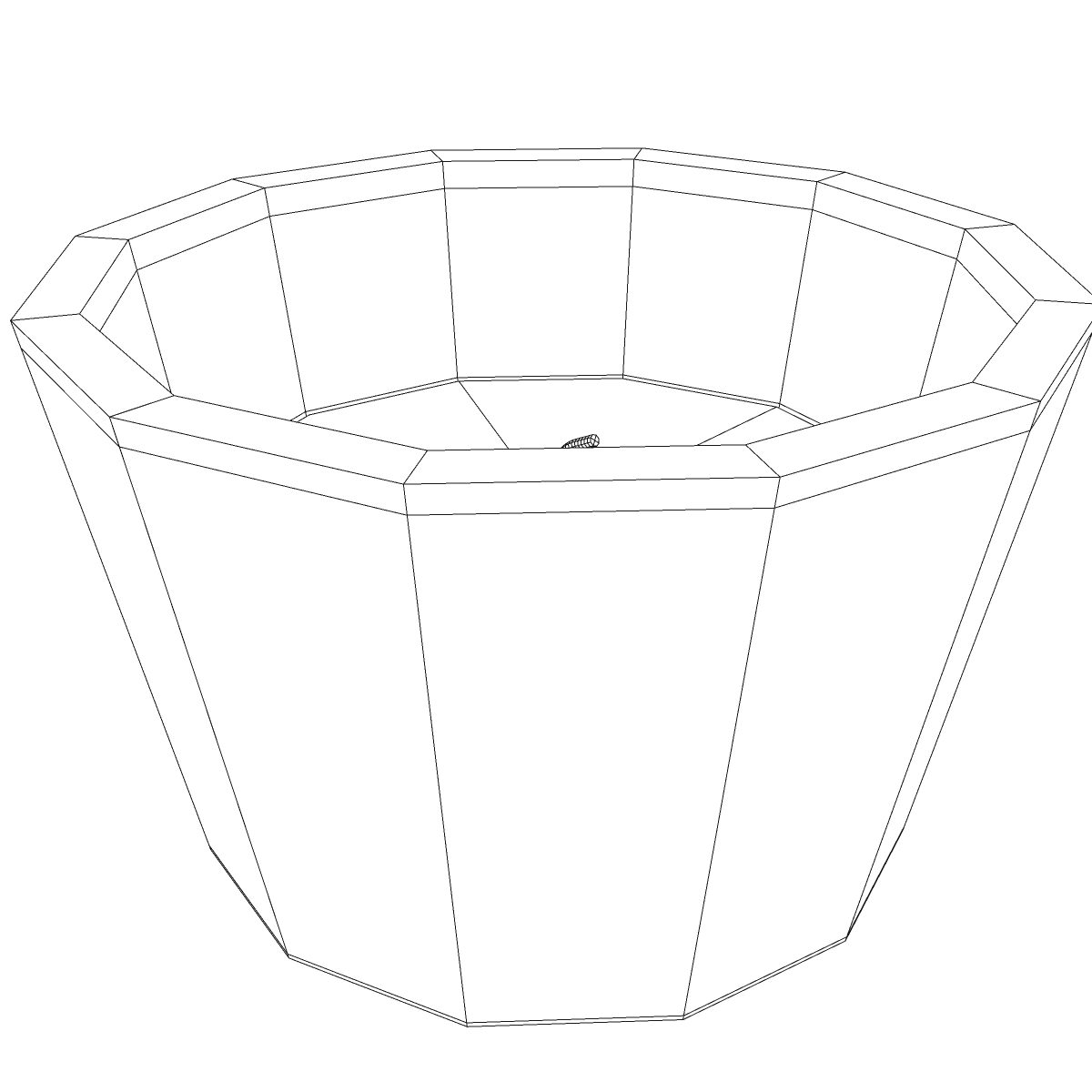 Candle in glass bowl 3D model_12