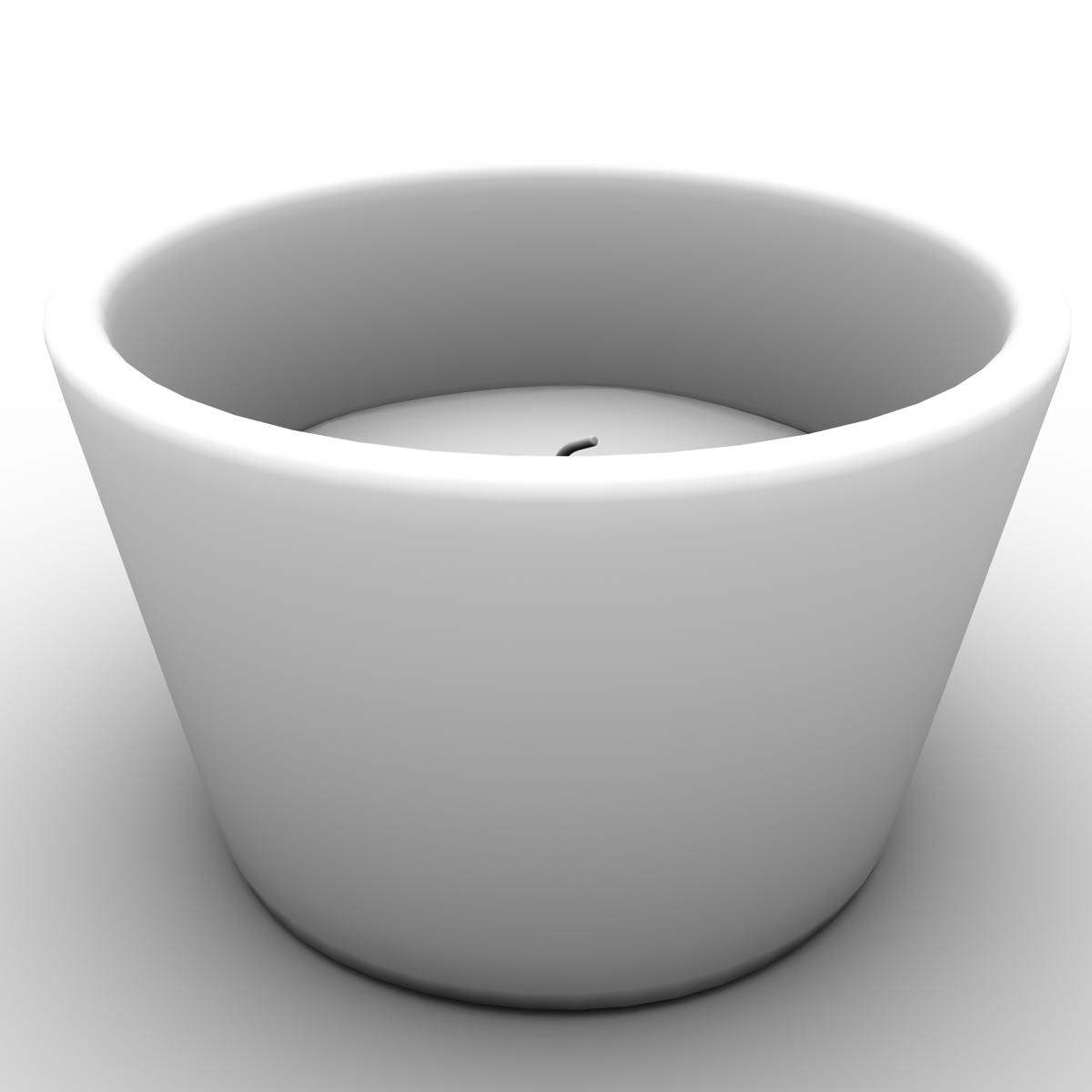 Candle in glass bowl 3D model_1