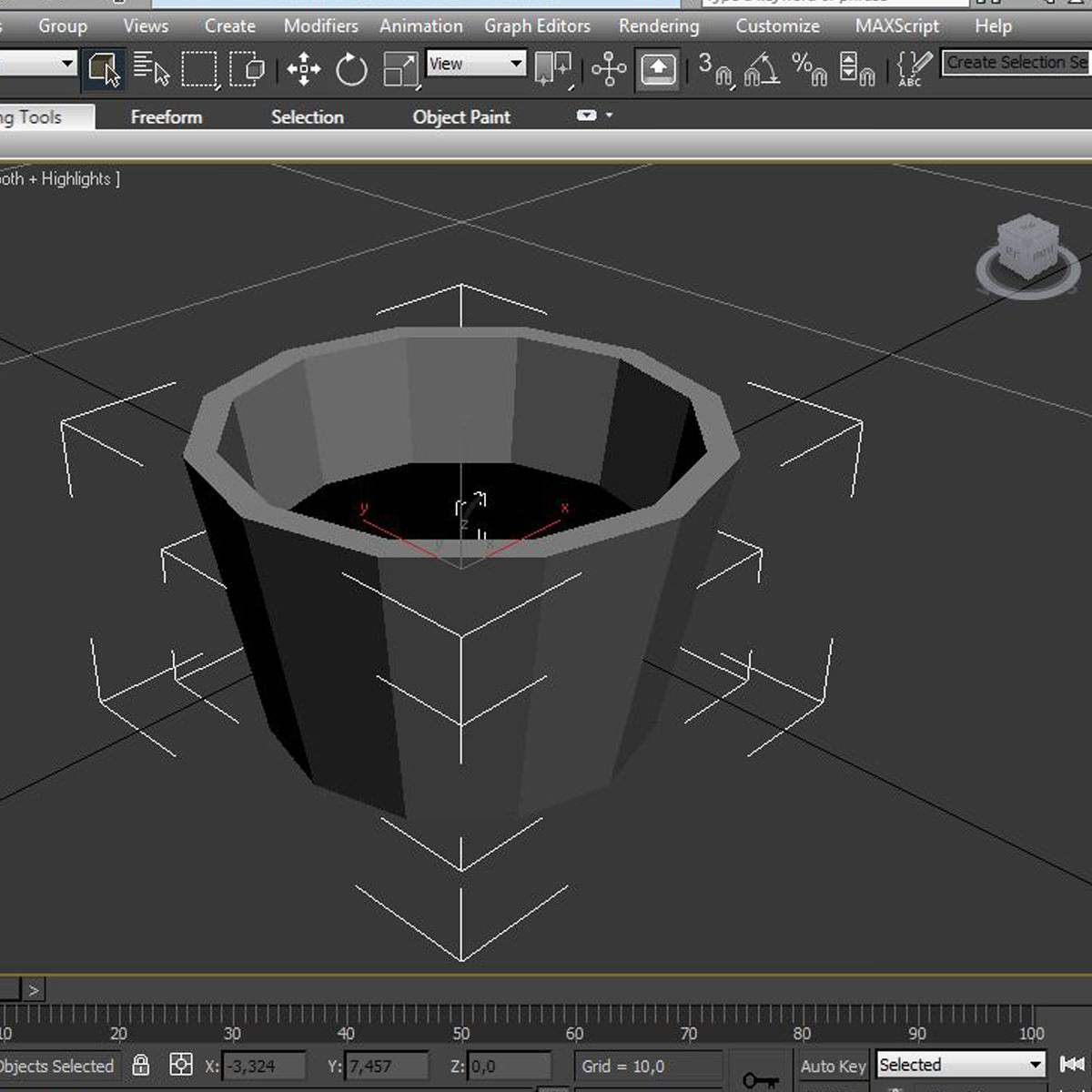 Candle in glass bowl 3D model_6