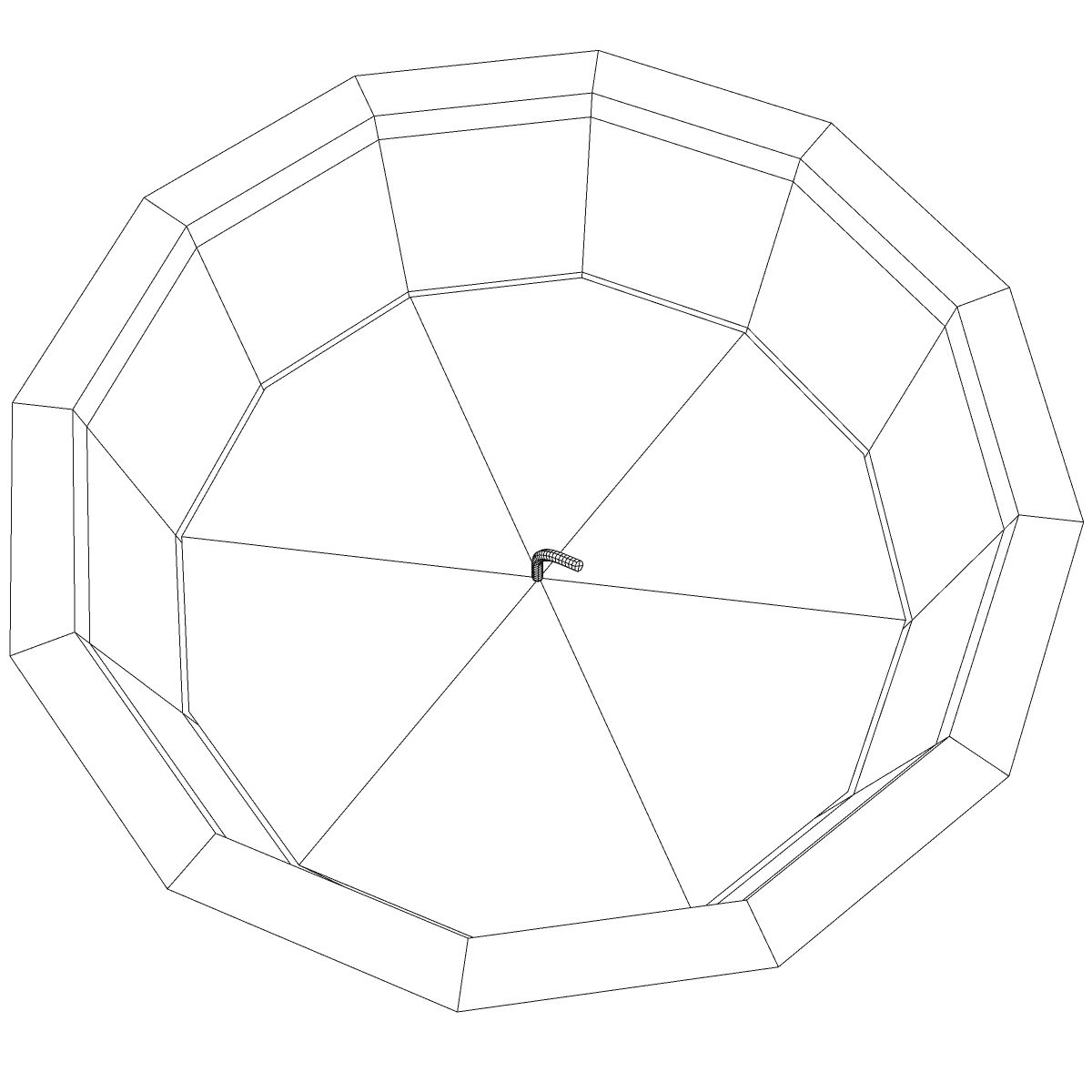 Candle in glass bowl 3D model_11