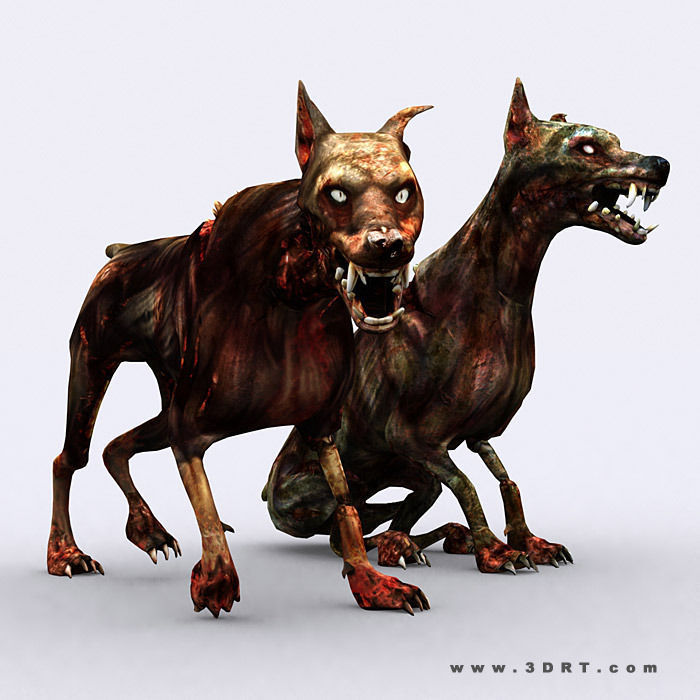 3DRT - Zombie Dogs Low-poly 3D model_2