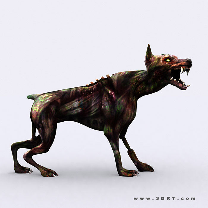 3DRT - Zombie Dogs Low-poly 3D model_11