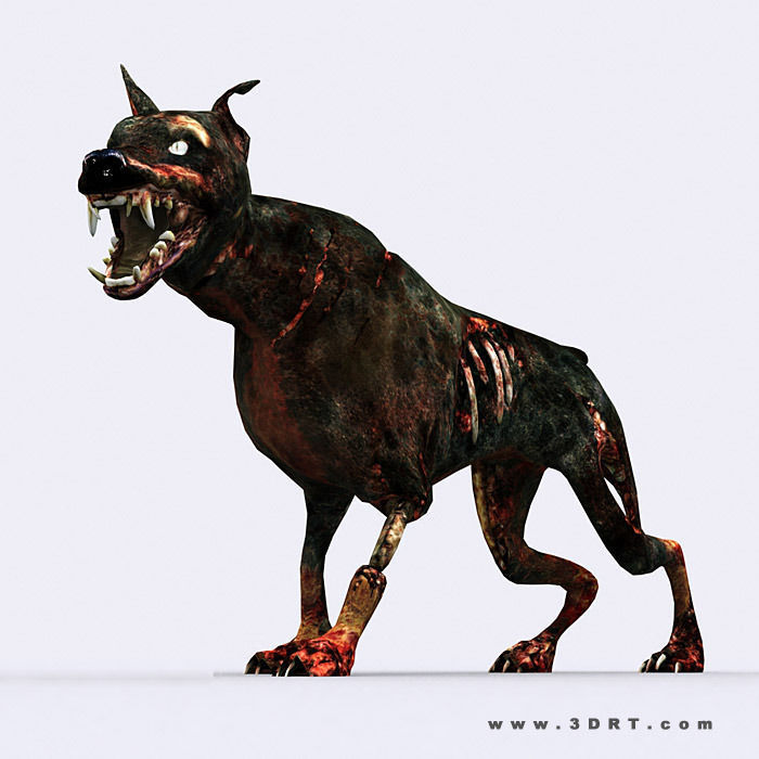 3DRT - Zombie Dogs Low-poly 3D model_10