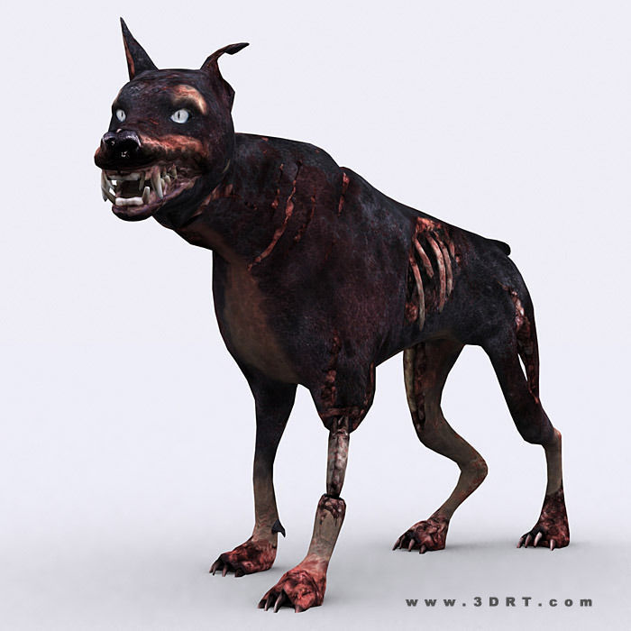 3DRT - Zombie Dogs Low-poly 3D model_6