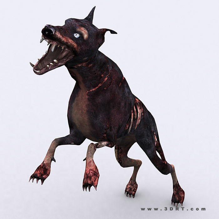 3DRT - Zombie Dogs Low-poly 3D model_4