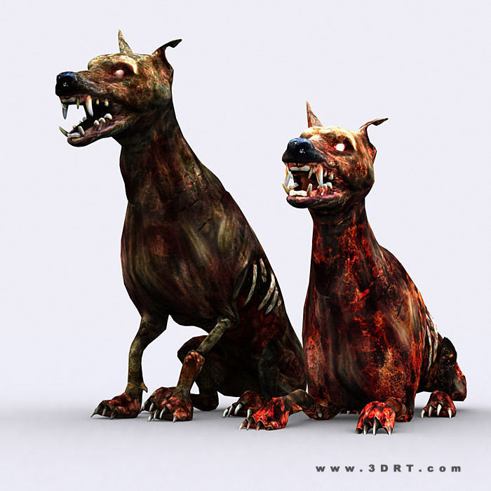 3DRT - Zombie Dogs Low-poly 3D model_5