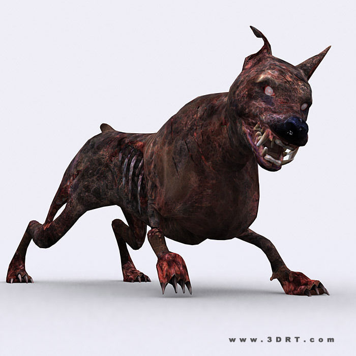 3DRT - Zombie Dogs Low-poly 3D model_7