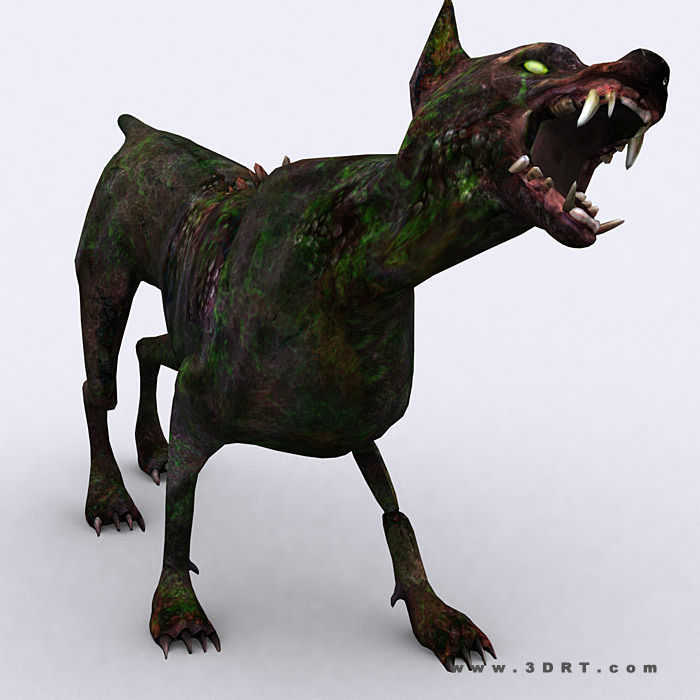 3DRT - Zombie Dogs Low-poly 3D model_9