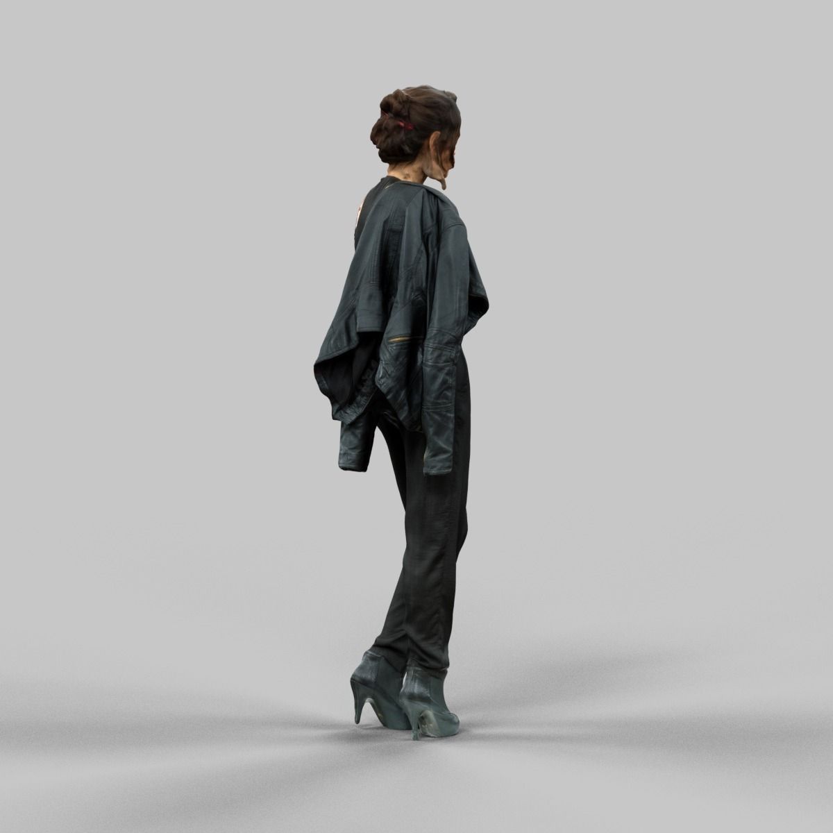 Dressed in Black Low-poly 3D model_3