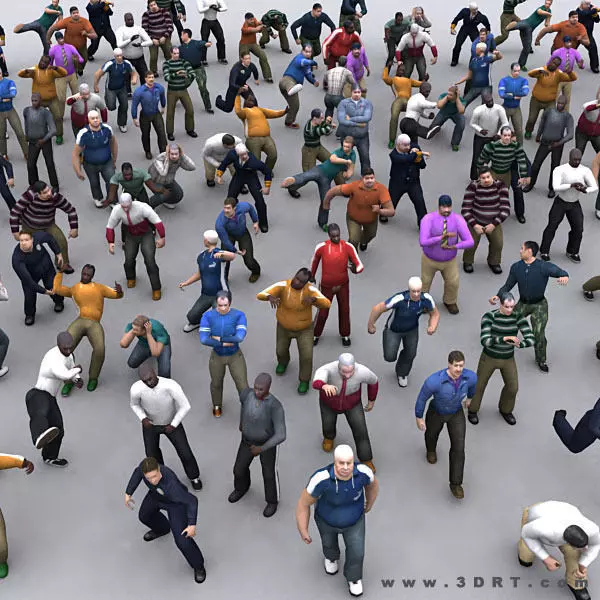 3DRT - Realpeople Males  Low-poly 3D model_0