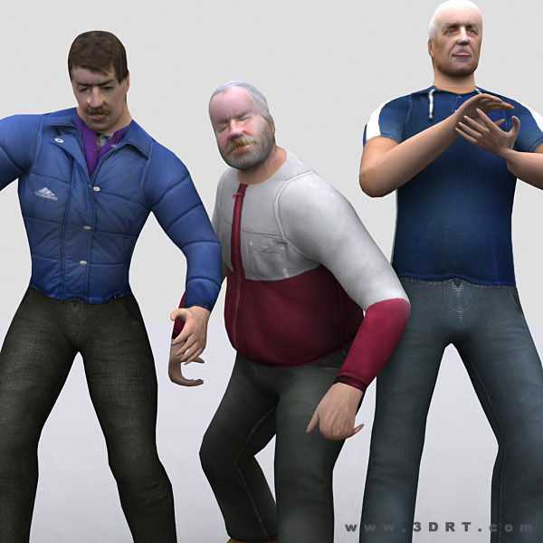 3DRT - Realpeople Males  Low-poly 3D model_5