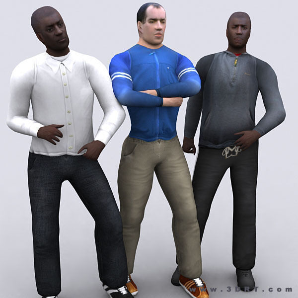 3DRT - Realpeople Males  Low-poly 3D model_6