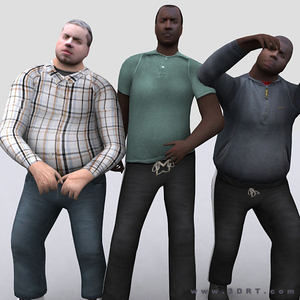 3DRT - Realpeople Males  Low-poly 3D model_10