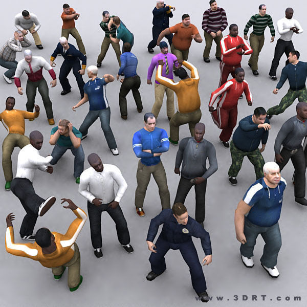3DRT - Realpeople Males  Low-poly 3D model_2