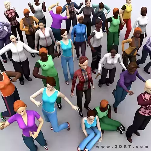 3DRT - Realpeople Females Low-poly 3D model