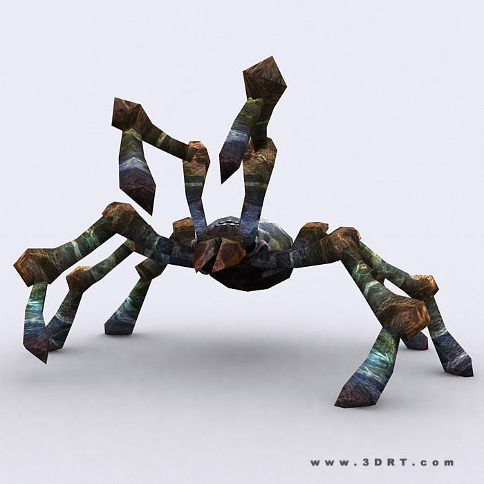 3DRT - Spiders Low-poly 3D model_11