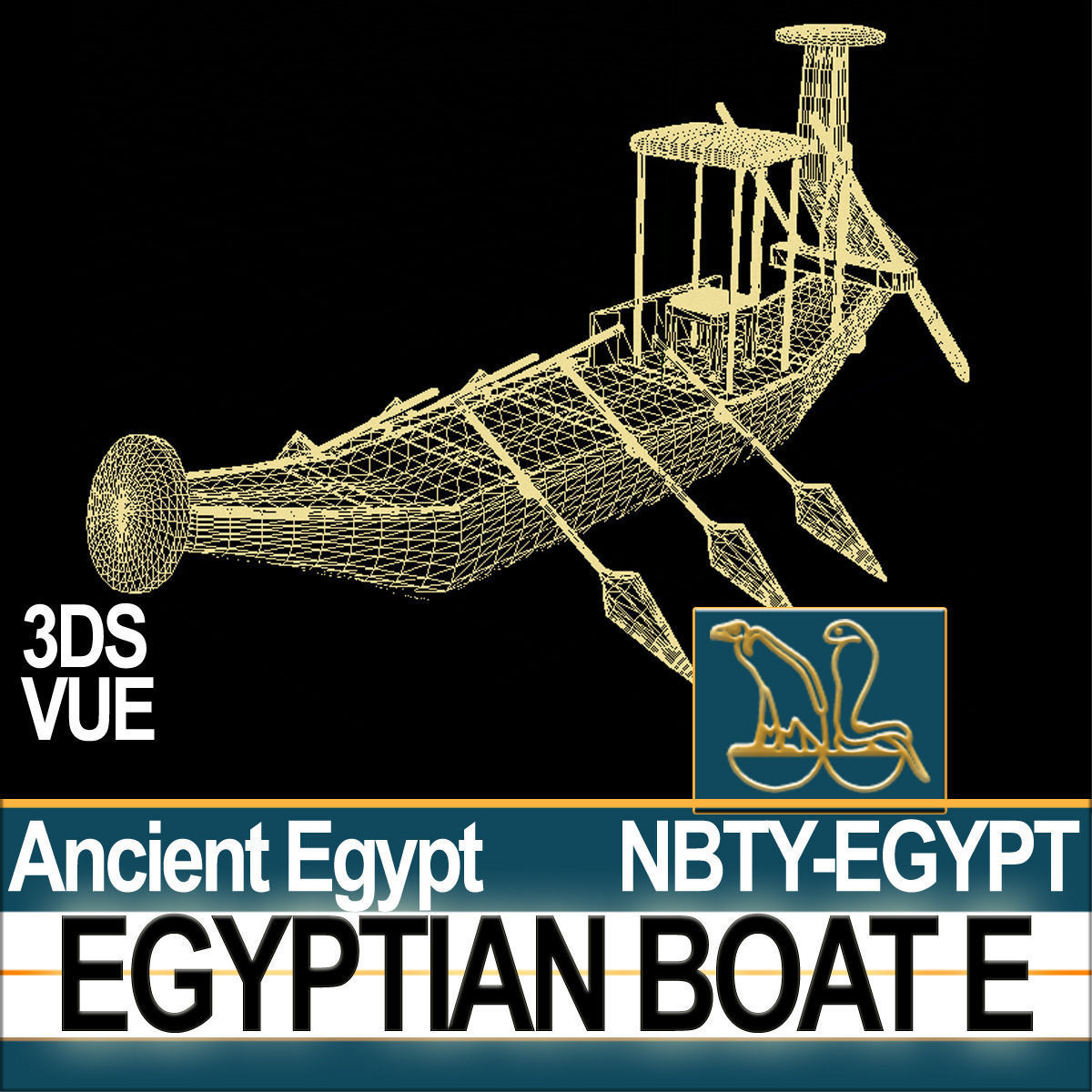 Ancient Egypt Boat E 3D model_6