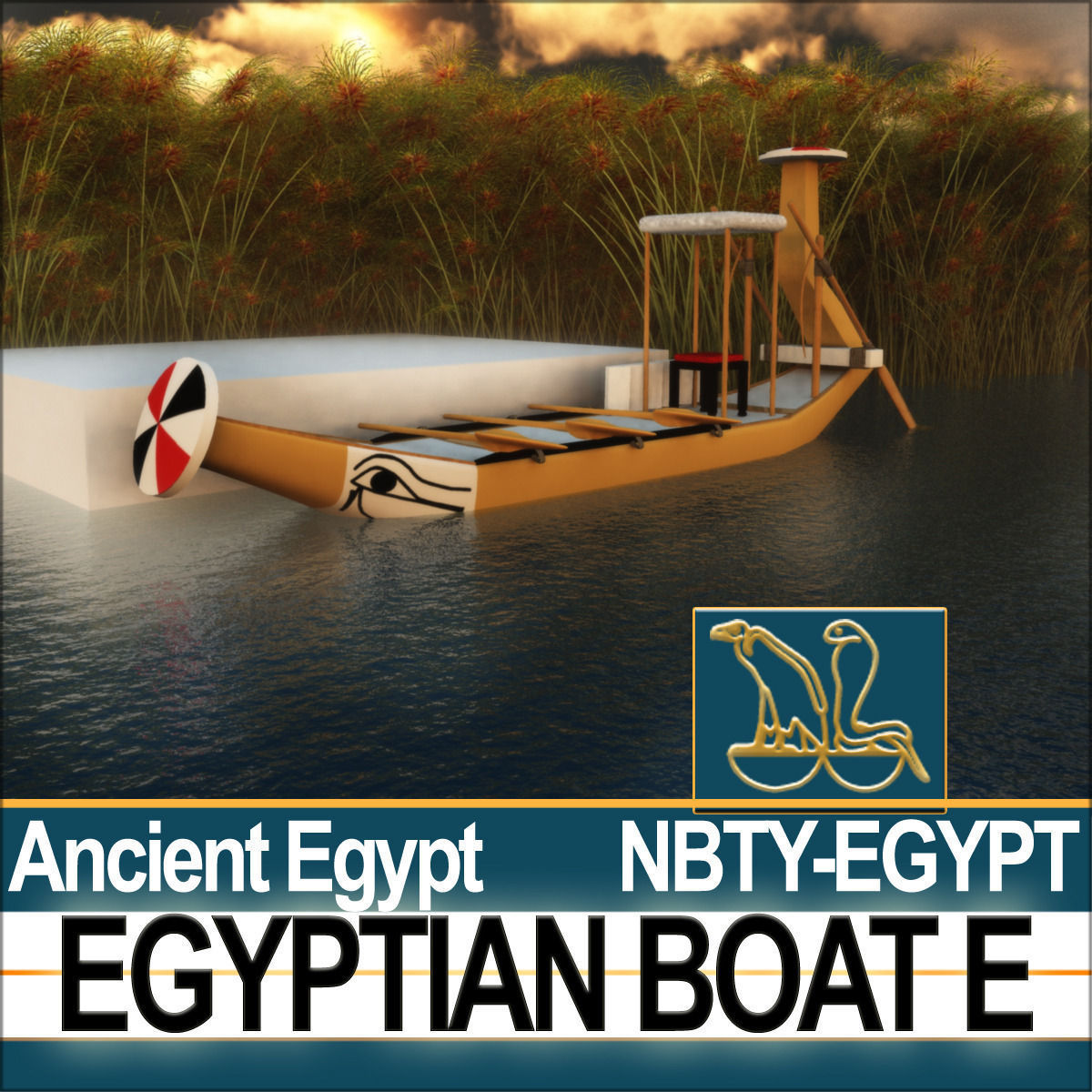 Ancient Egypt Boat E 3D model_1