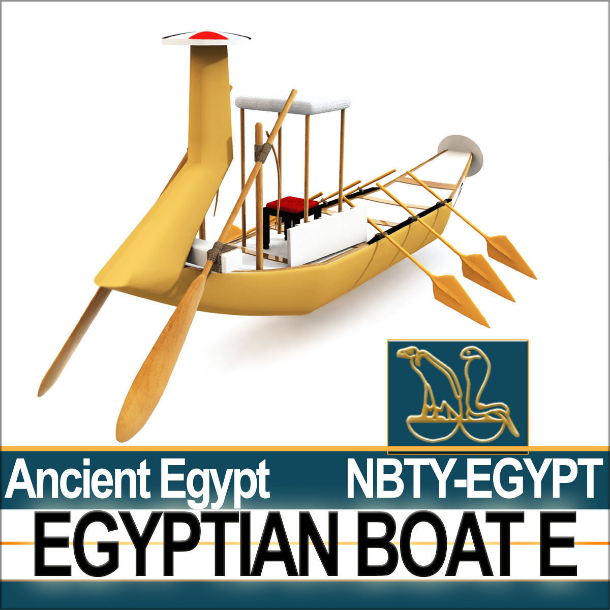 Ancient Egypt Boat E 3D model_3