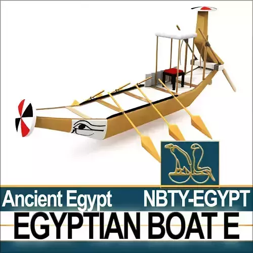 Ancient Egypt Boat E 3D model