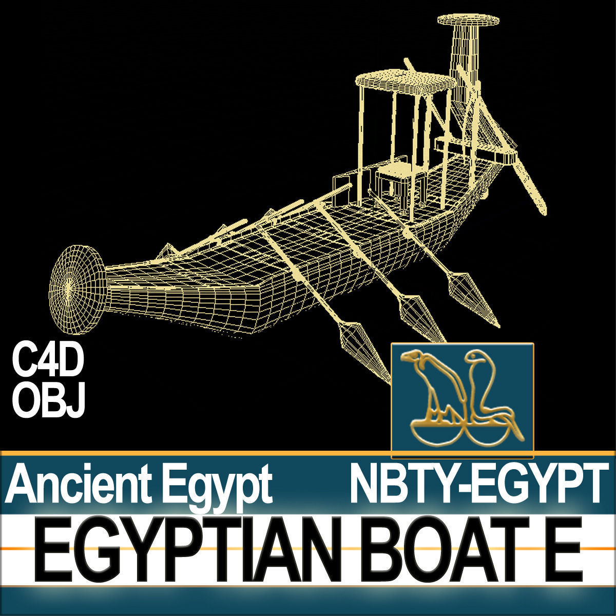 Ancient Egypt Boat E 3D model_5