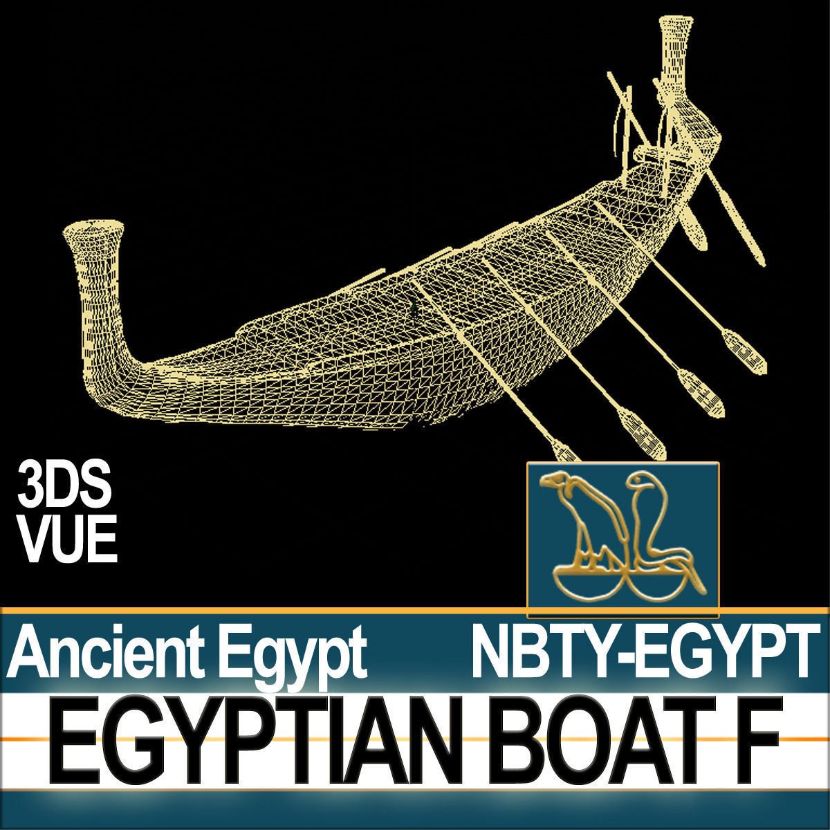 Ancient Egypt Boat F 3D model_5