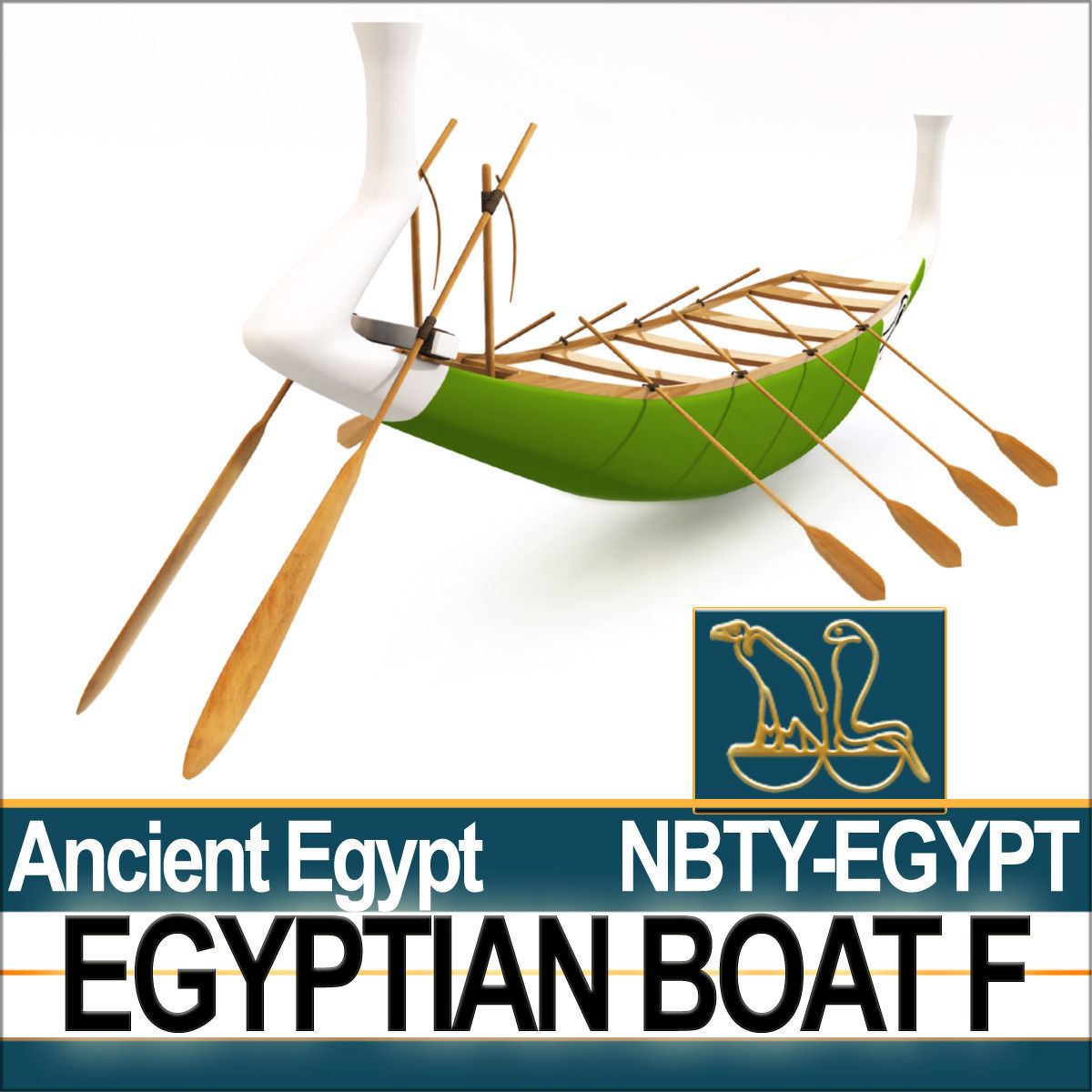 Ancient Egypt Boat F 3D model_3
